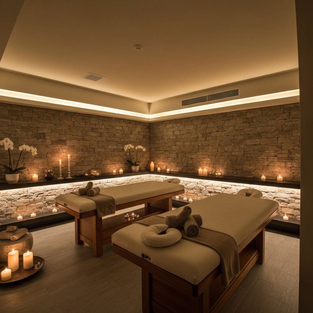 Luxury spa treatment room